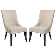 Ivory Upholstered Swoop Arm Side Chairs Dining Chairs Ivory Dining Chairs Chair
