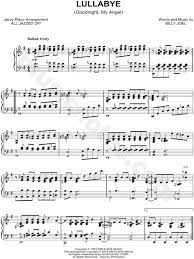 Billy Joel Lullabye Goodnight My Angel Sheet Music Piano Solo In G Major Download Print Sku Mn0160479