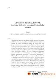 Namun pada penggunaan modern, istilah nusantara hanya digunakan untuk merujuk wilayah kepulauan indonesia secara khusus. Pdf Dinamika Islam Kultural Studi Atas Dialektika Islam Dan Budaya Lokal Madura