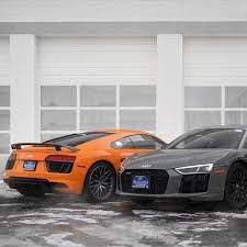 5 258 Likes 10 Comments Audi Deutschland Audi De On Instagram Traumduo Der Audi R8 V10 Plus In Quantumgrau Gluto Audi Sports Cars Luxury Audi R8 V10