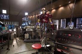 Get The Look Iron Man Tony Stark S Man Cave Iron Man Hd Wallpaper Man Garage Iron Man