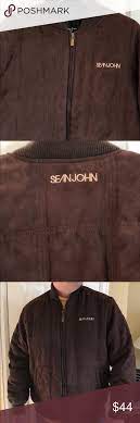 Men S Sean John Brown Bomber Jacket Brown Bomber Jacket Bomber Jacket Quilted Bomber Jacket