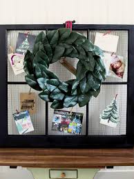 Upcycle some lace doilies and an old window frame into shabby chic wall decor or vintage decor ith this upcycling idea for framed doilies! Upcycle An Old Window Frame Into A Rustic Christmas Card Display Hgtv