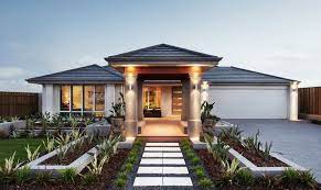 The first is to separate the space and follow the principle of asymmetry but balanced. Modern House Design House Exterior Exterior Design Facade House