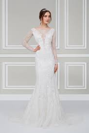 uzun kollu dar kesim gelinlik 4xlswg677 the dress gelinlik gelin stili