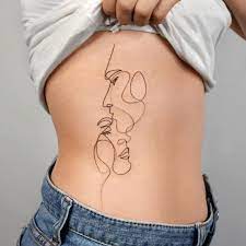 Tatuaje Silueta En Lineas Simples De Hombre Y Mujer Por Pauline Tattoo Tatuajes Para Mujeres