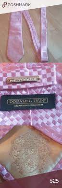 Donald J Trump Signature Collection Silk Tie Pink Silk Ties Shape Patterns Diamond Shapes