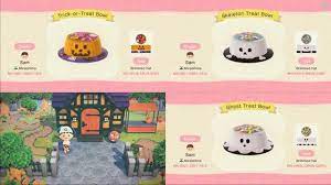 Repost Created Some Halloween Trick Or Treat Candy Bowls After Being Inspired By Another Us Halloween Animals Animal Crossing Wild World Animal Crossing Game