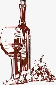 Hand Drawn Sketch Tall Glass Of Red Wine Bottles Wine Glass Drawing Wine Glass Art Wine Bottle Drawing