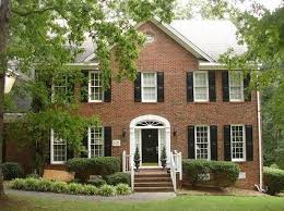 Black And White House With Red Brick Image Result For Red Brick Black Shutters White Trim Architectural Style Red Brick House Brick Exterior House Brown Brick Houses
