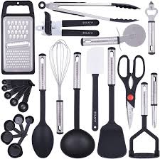 zulay 23 piece nylon kitchen utensils