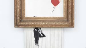 The shredding of banksy's painting in october 2018 at sotheby's created headlines around the world and now the art is worth much more. Banksy S Self Shredding Artwork Gets A Cheeky New Name