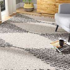 Surya, loloi, oriental weavers, nourison, momeni, kas, bashian Allmodern Harting Geometric Black Off White Area Rug Area Rugs White Area Rug Rugs