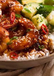 Asian Chilli Garlic Prawns Shrimp Recipe Garlic Prawns Prawn Dishes Recipetin Eats