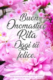 Santa rita da cascia, patrona delle donne maritate infelicemente e dei casi disperati e apparentemente impossibili. Cdb Cartoline Per Tutti I Gusti Buon Onomastico Rita Oggi Sii Felice Cartolina Con Immagine Di Fantastici Crisantemi Rosa Da Scaricare O Condividere Gratis