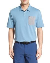 Men's Light Blue Polos by Travis Mathew