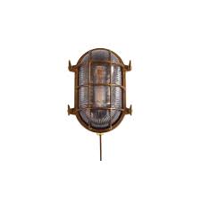 Our nautical wall sconces and passageway lighting has been salvaged from big ships that have sailed the great lakes and the seven seas. Exterior Bulkhead Oval Wall Light Aged Brass Lighting And Lights Uk