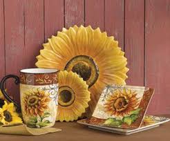 Sunflower 16 pc dinner dish set dishes dinnerwarenew! 22 Sunflower Dishes Ideas Sunflower Kitchen Sunflower Sunflower Decor