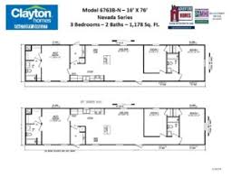 Mobile homes are built to hud code, and can include all the luxurious features found in site built houses at a much lower cost. Single Wide Single Section Mobile Home Floor Plans Clayton Factory Direct