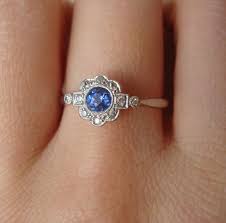 Art Deco Cornflower Blue Sapphire Diamond Engagement Ring Antique Sapphire Platinum And 18k Gold Ring Approximate Size Us 6 75 7 Art Deco Sapphire Ring Diamond Sapphire Engagement Ring Sapphire Diamond Engagement