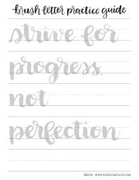 How To Do Brush Lettering The Easy Way Free Printable Practice Sheet Sparkles Of Sunshine Lettering Practice Brush Lettering Practice Brush Lettering