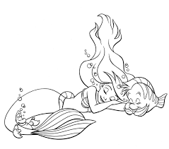 The little mermaid coloring pages. Little Mermaid Ariel Coloring Pages Print For Girls Beautiful Images