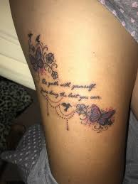 My body is my journal, and my tattoos are my story.. Quote Butterfly Thigh Tattoos Novocom Top