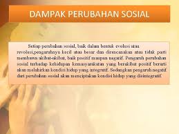 Dampak Perubahan Sosial Disusun Oleh 1 2 3