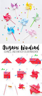Susses Origami Windrad Schnell Und Einfach Selbermachen Origami Fur Kinder Windrad Basteln Selbermachen