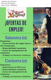 Ofertas de trabajo de ayudante de cocina. Oferta En Uvita De Salonero Y Cocinero Bolsa De Empleo Dominical Uvita Ojochal Facebook