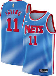 Welcome to the official brooklyn nets facebook page. Nike Men S Brooklyn Nets Kyrie Irving 11 Blue Dri Fit Hardwood Classic Jersey Dick S Sporting Goods