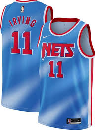 Shop for brooklyn nets jerseys in brooklyn nets team shop. Nike Men S Brooklyn Nets Kyrie Irving 11 Blue Dri Fit Hardwood Classic Jersey Dick S Sporting Goods