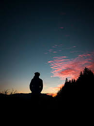 Sunrise sky nature beach landscape sunset sky clouds night sun city. Hd Wallpaper Man Sunset Standing Looking Alaska Sky Silhouette One Person Wallpaper Flare