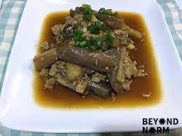 I love brinjal or eggplant. Recipe Eggplant With Minced Pork And Salted Fish é±¼é¦™èŒ„å­