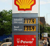 Shell petrol station signage