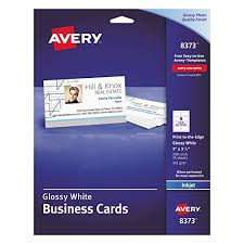 A glossy finish is smooth to the touch and appears shiny and polished when light reflects off of the surface. Avery Glossy Photo Quality Business Cards For Inkjet Printers 8373 Amazon In Office Products