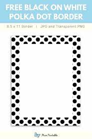 Free Printable Black On White Polka Dot Border Polka Dots Dot Letters Dotted Page