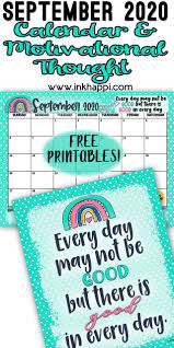 September 2020 Calendar And How To Have All Good Days Inkhappi In 2020 Funny Printables Have Good Day Free Printables