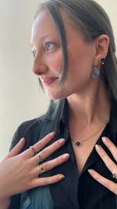 Feeling blue 💙💎🦋🐬🔹🌀🩵, Necklace by @goldhennjewelry , Earrings by  @dolorescanard @betsybarron @petraclass.studio , Rings by @betsybarron  @pollywales @ruthtomlinsonjewellery @dolorescanard ...