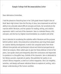 Free 7 Self Recommendation Letter Samples In Pdf Ms Word
