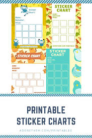 Printable Sticker Charts To Improve Child Behavior