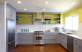 How to coordinate white appliances with cabinets and countertops undoubtedly, stainless steel is the most popular finish for kitchen appliances with black. 11 Trendy Ideas That Bring Gray And Yellow To The Kitchen