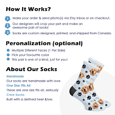 Upload it, choose your color. Custom Socks With Dog Print Personalize Your Socks Dog Print Socks