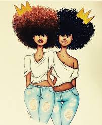 Afruda Natural Hair Art Black Girl Magic Art Curly Hair Drawing