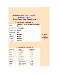 Cancer horoscope during a cancer moon (cancer dates: Kamalkapoor Com Indian Astrology Site Gt Gt Free Ascendant Readings