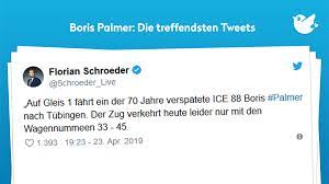 Boris palmer steht in der kritik für eine rassistische aussage. Boris Palmer Wenn Grun Verwelkt Dann Wird Es Braun Twitterperlen