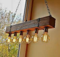Handmade Beam Chandelier Wood Beam Chandelier Wooden Etsy In 2021 Wooden Chandelier Chandelier Wood Rustic Chandelier