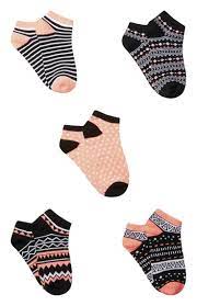 Primark Pack De 5 Soquetes Geometricas Laranja Odezhda Noski Zima