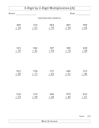 Decimals itself are complex but performing operations on them is a far difficult task. The Multiplying 3 Digit By 2 Digit Numbers With Comma Separated Thousands A Math Work Multiplication Worksheets Multiplication Math Multiplication Worksheets