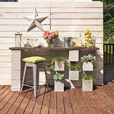diy un bar exterieur en blocs de beton je decore table decorations outdoor furniture sets bar table
